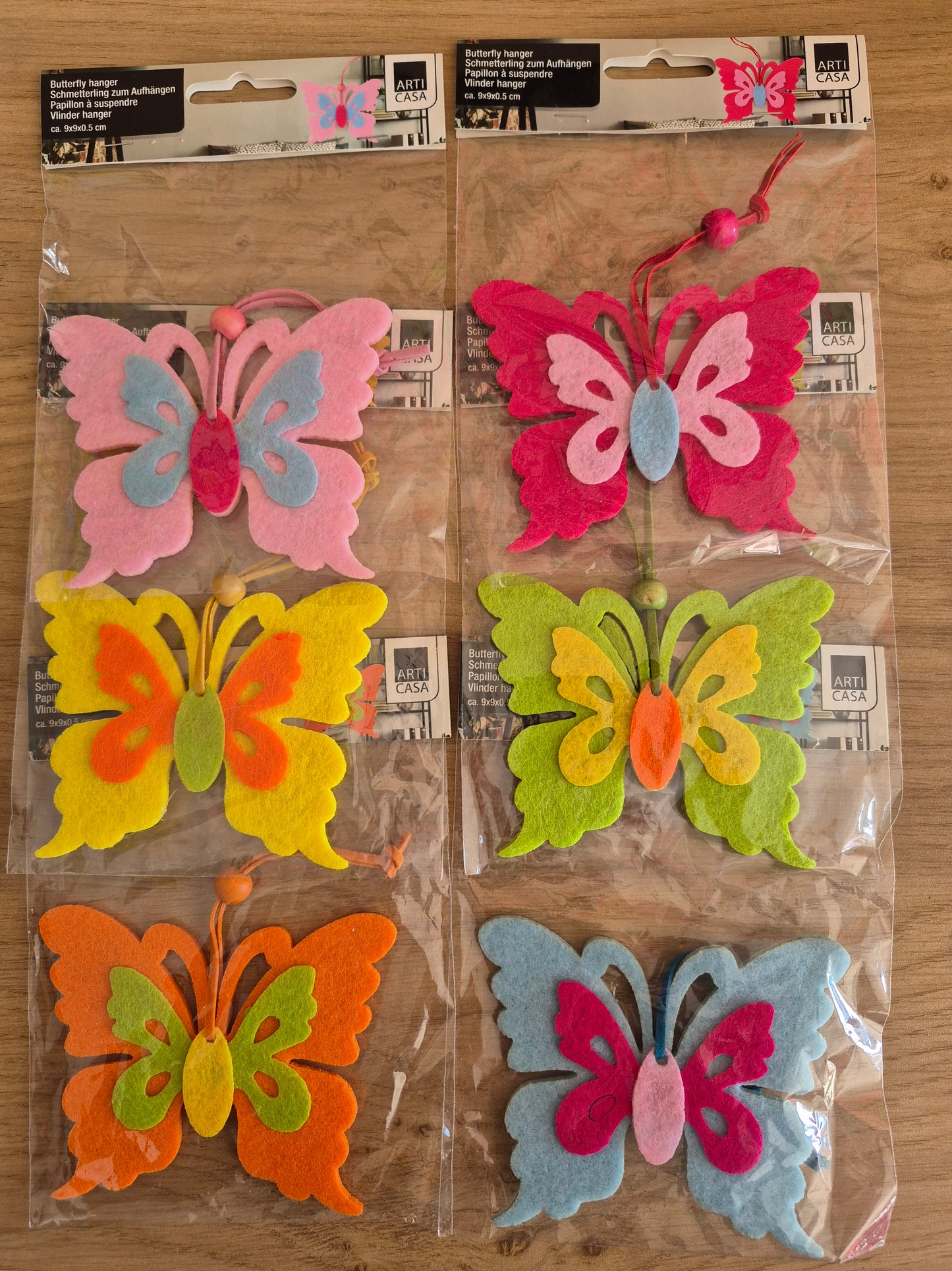 6 decoratie vlinders